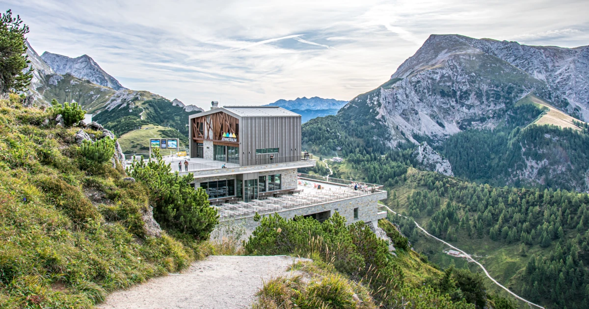Hilde Gerg mit dem BR am Jenner & Schneibstein